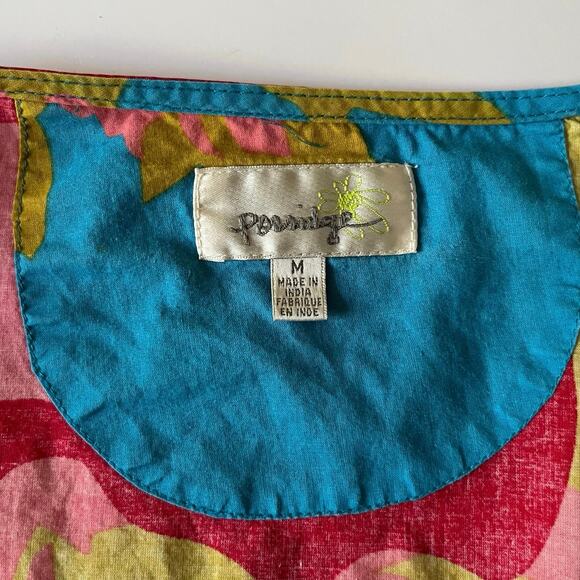 Anthropologie Porridge Floral Wrap Dress Women's M Colorful Tropical Resortwear - Picture 11 of 15